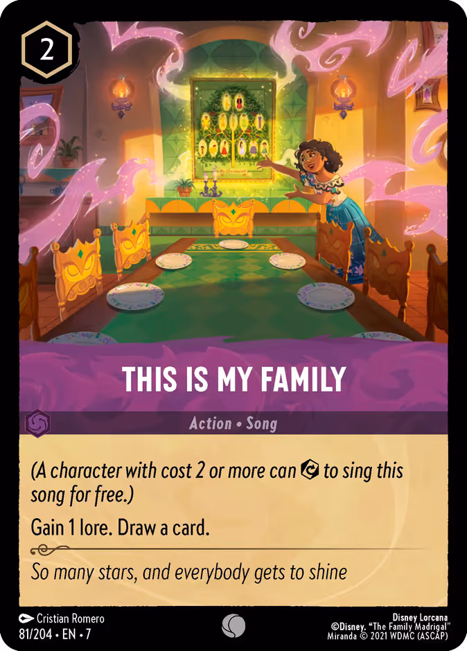 This Is My Family Lorcana card (81/204, Archazia's Island)