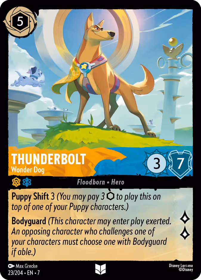 Thunderbolt - Wonder Dog Lorcana card (23/204, Archazia's Island)