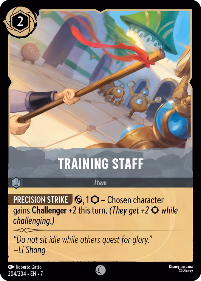 Training Staff Lorcana card (204/204, Archazia's Island)