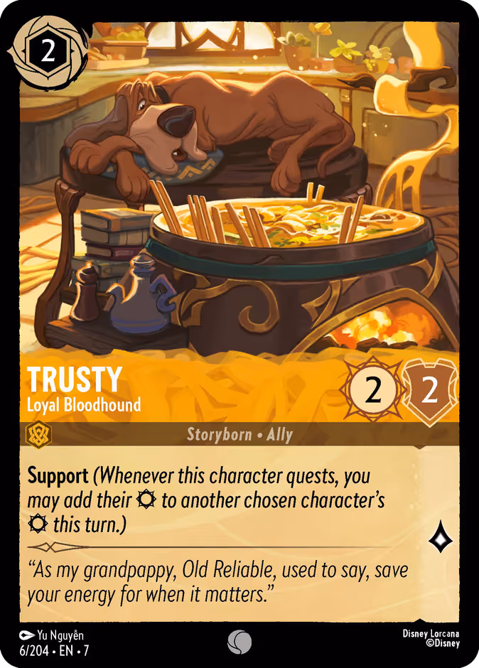 Trusty - Loyal Bloodhound Lorcana card (6/204, Archazia's Island)