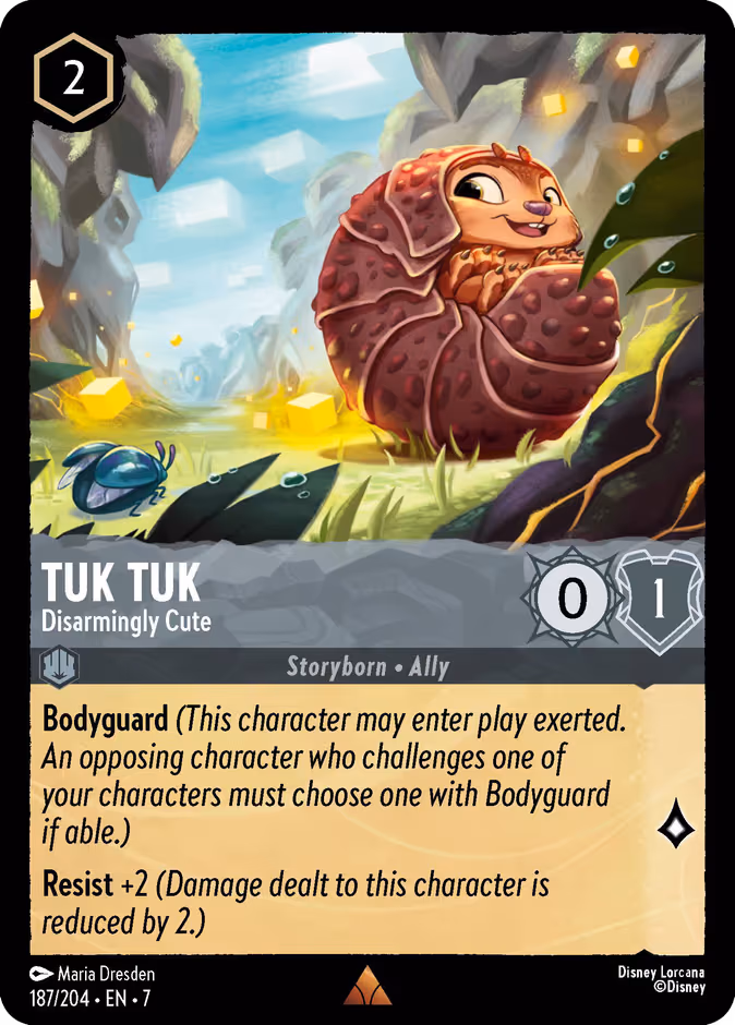 Tuk Tuk - Disarmingly Cute Lorcana card (187/204, Archazia's Island)