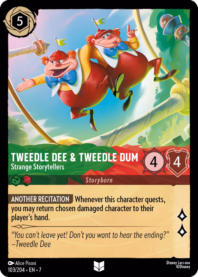 Tweedledee & Tweedledum - Strange Storytellers Lorcana card (103/204, Archazia's Island)
