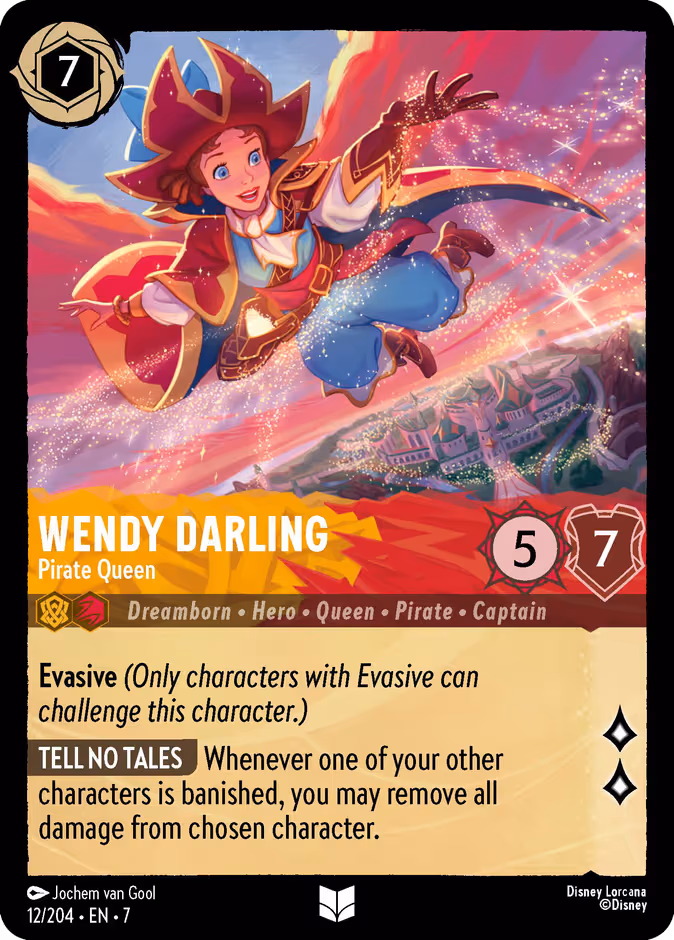 Wendy Darling - Pirate Queen Lorcana card (12/204, Archazia's Island)