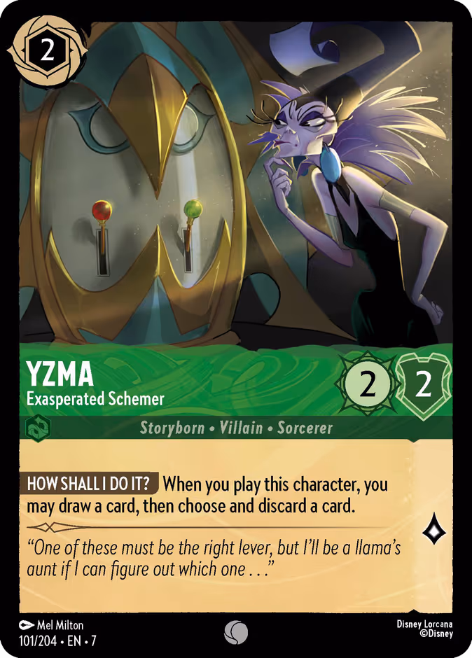 Yzma - Exasperated Schemer Lorcana card (101/204, Archazia's Island)