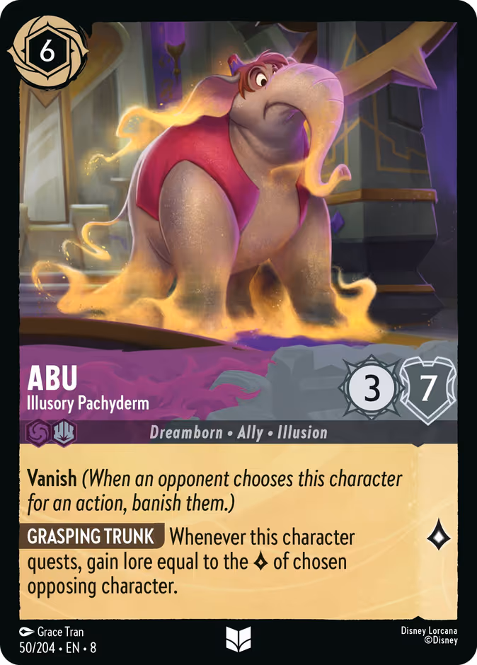 Abu - Illusory Pachyderm Lorcana card (50/204, Reign of Jafar)
