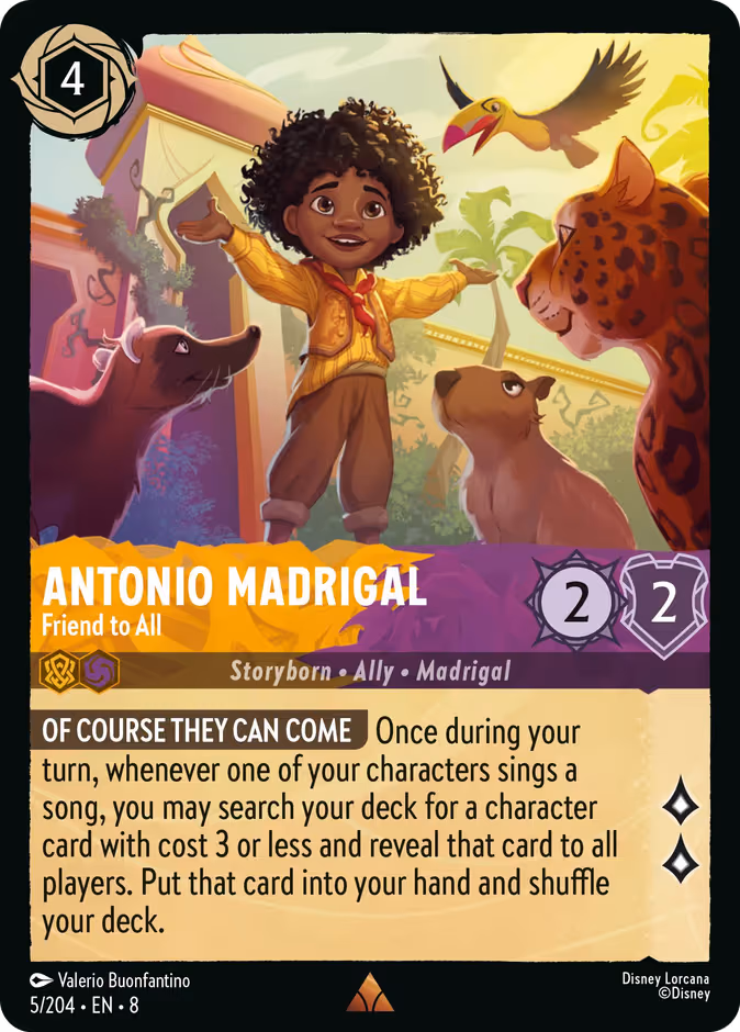 Antonio Madrigal - Friend to All Lorcana card (5/204, Reign of Jafar)
