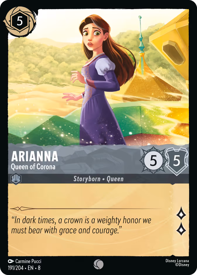 Arianna - Queen of Corona Lorcana card (191/204, Reign of Jafar)