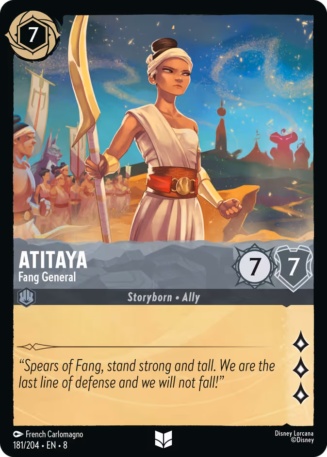 Atitaya - Fang General Lorcana card (181/204, Reign of Jafar)