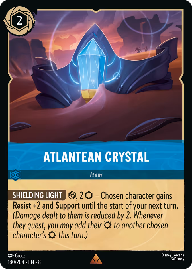 Atlantean Crystal Lorcana card (180/204, Reign of Jafar)