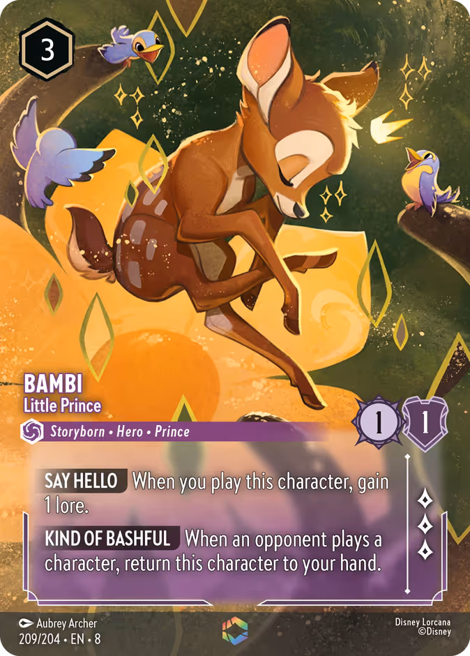 Bambi - Little Prince Lorcana card (209/204)