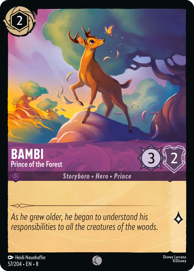 Bambi - Prince of the Forest Lorcana card (57/204, Reign of Jafar)