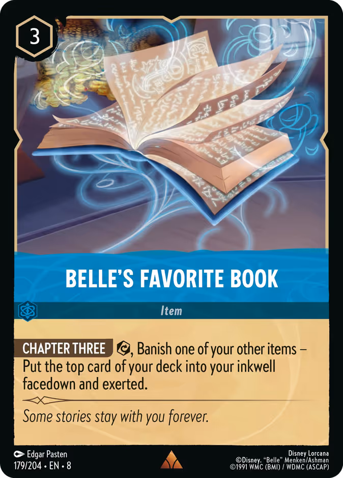 Belle's Favorite Book Lorcana card (179/204, Reign of Jafar)