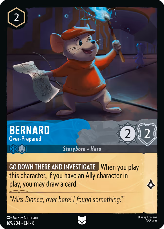Bernard - Over-Prepared Lorcana card (169/204, Reign of Jafar)