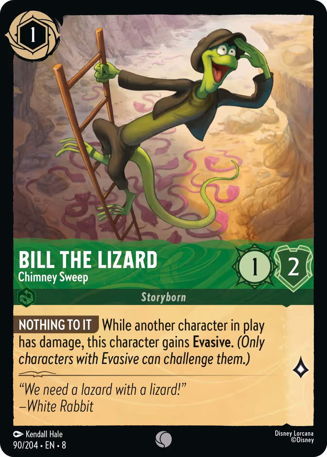 Bill the Lizard - Chimney Sweep Lorcana card (90/204, Reign of Jafar)