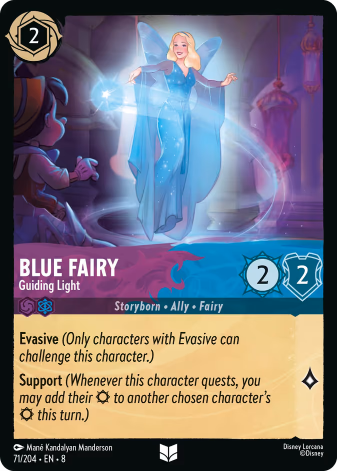 Blue Fairy - Guiding Light Lorcana card (71/204, Reign of Jafar)