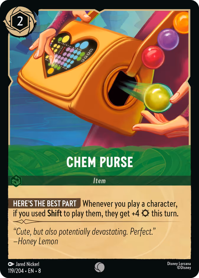 Chem Purse Lorcana card (119/204, Reign of Jafar)