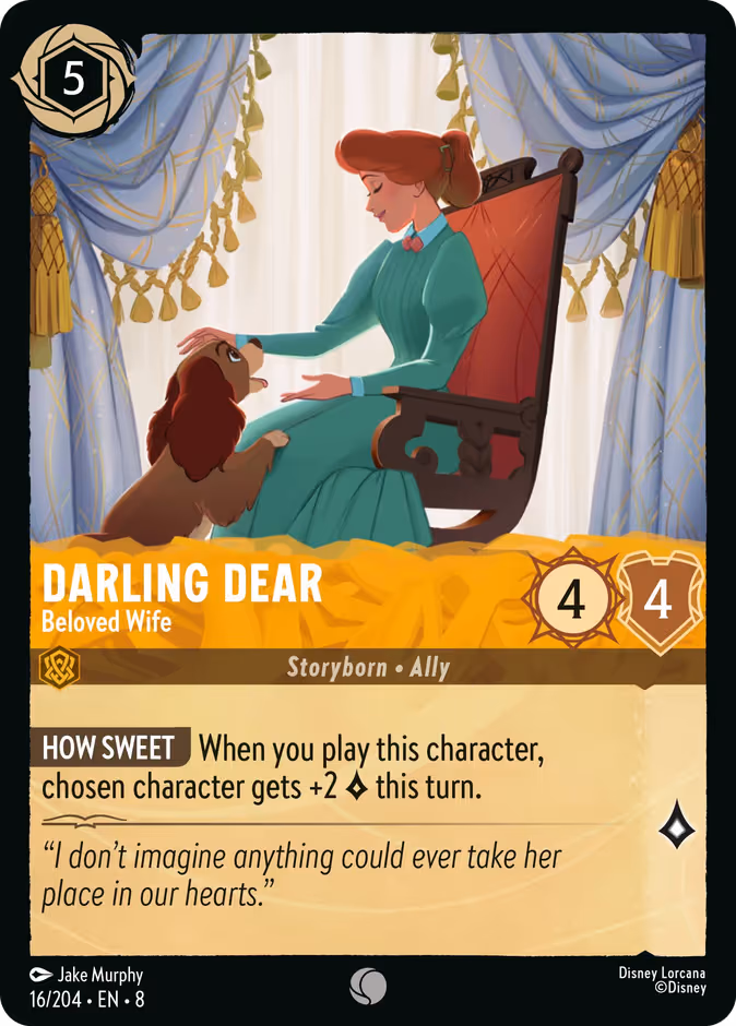 Darling Dear - Beloved Wife Lorcana card (16/204, Reign of Jafar)