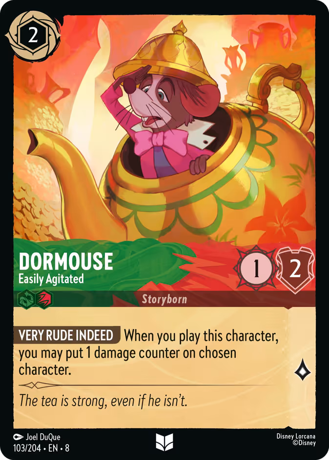 Dormouse - Easily Agitated Lorcana card (103/204, Reign of Jafar)