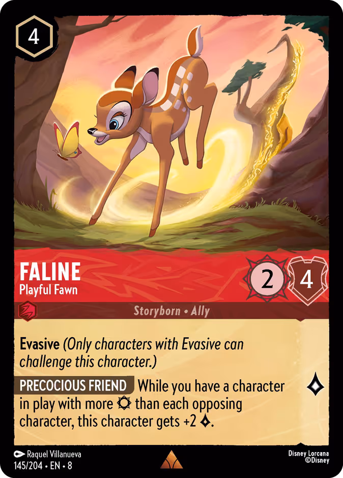 Faline - Playful Fawn Lorcana card (145/204, Reign of Jafar)