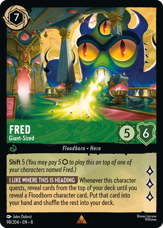 Fred - Giant-Sized Lorcana card (98/204, Reign of Jafar)
