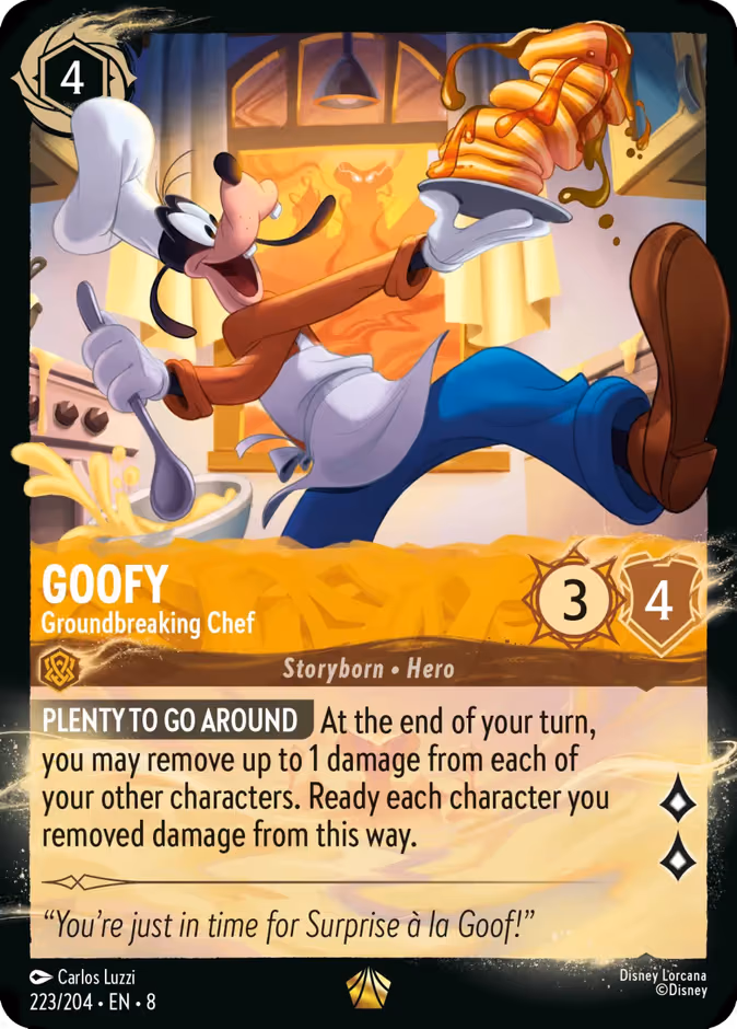 Goofy - Groundbreaking Chef Lorcana card (223/204, Reign of Jafar)