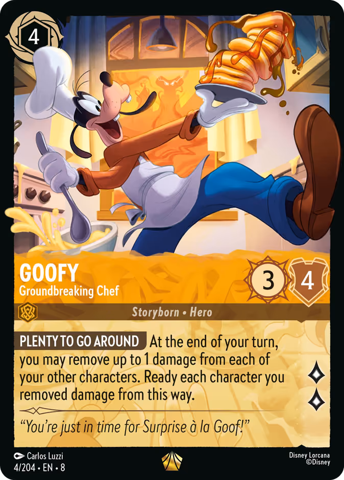 Goofy - Groundbreaking Chef Lorcana card (4/204, Reign of Jafar)