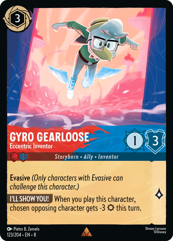 Gyro Gearloose - Eccentric Inventor Lorcana card (123/204, Reign of Jafar)