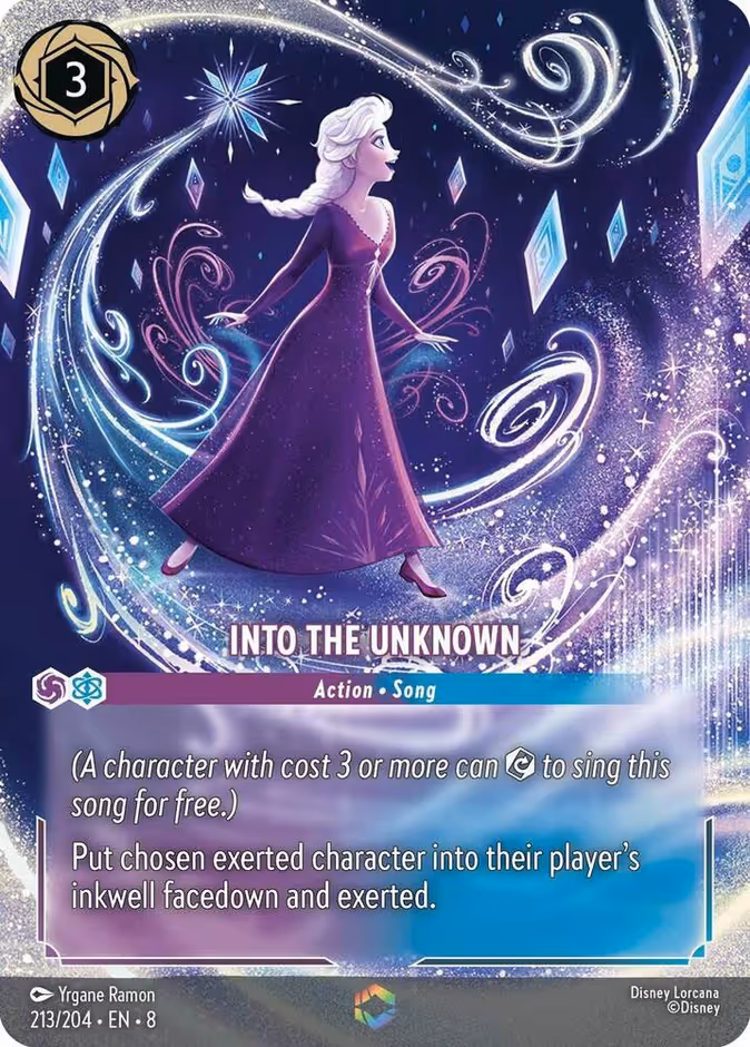 Into the Unknown Lorcana card (213/204, Reign of Jafar)