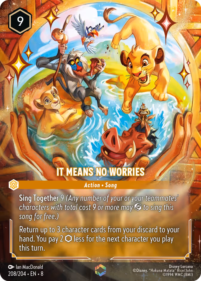 It Means No Worries Lorcana card (208/204, Reign of Jafar)