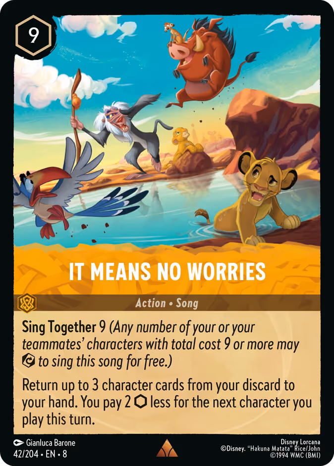 It Means No Worries Lorcana card (42/204, Reign of Jafar)