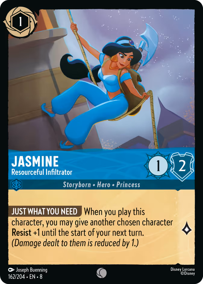 Jasmine - Resourceful Infiltrator Lorcana card (162/204, Reign of Jafar)