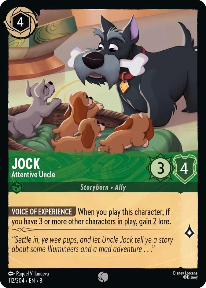 Jock - Attentive Uncle Lorcana card (112/204, Reign of Jafar)