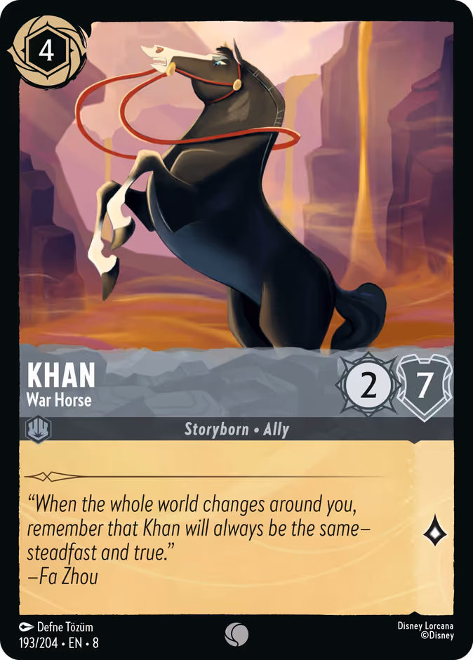Khan - War Horse Lorcana card (193/204, Reign of Jafar)