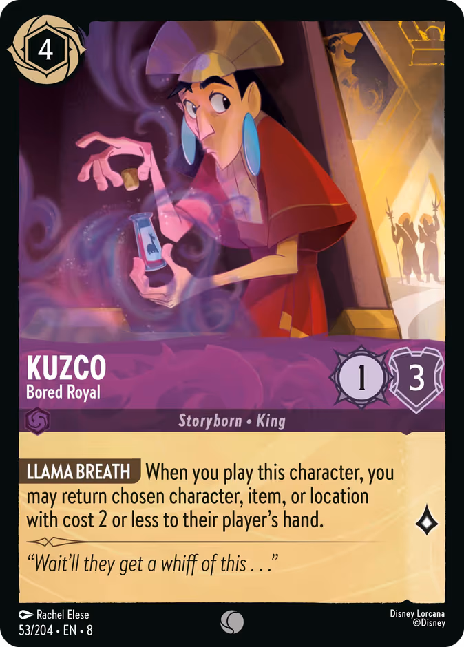 Kuzco - Bored Royal Lorcana card (53/204, Reign of Jafar)