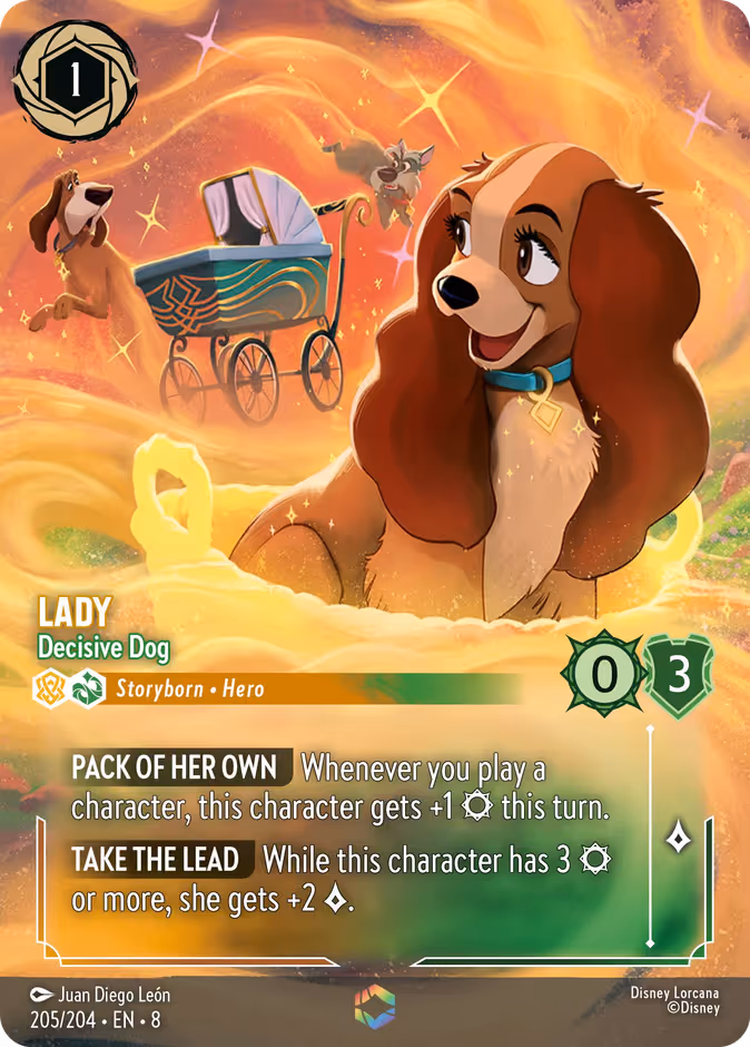 Lady - Decisive Dog Lorcana card (205/204)