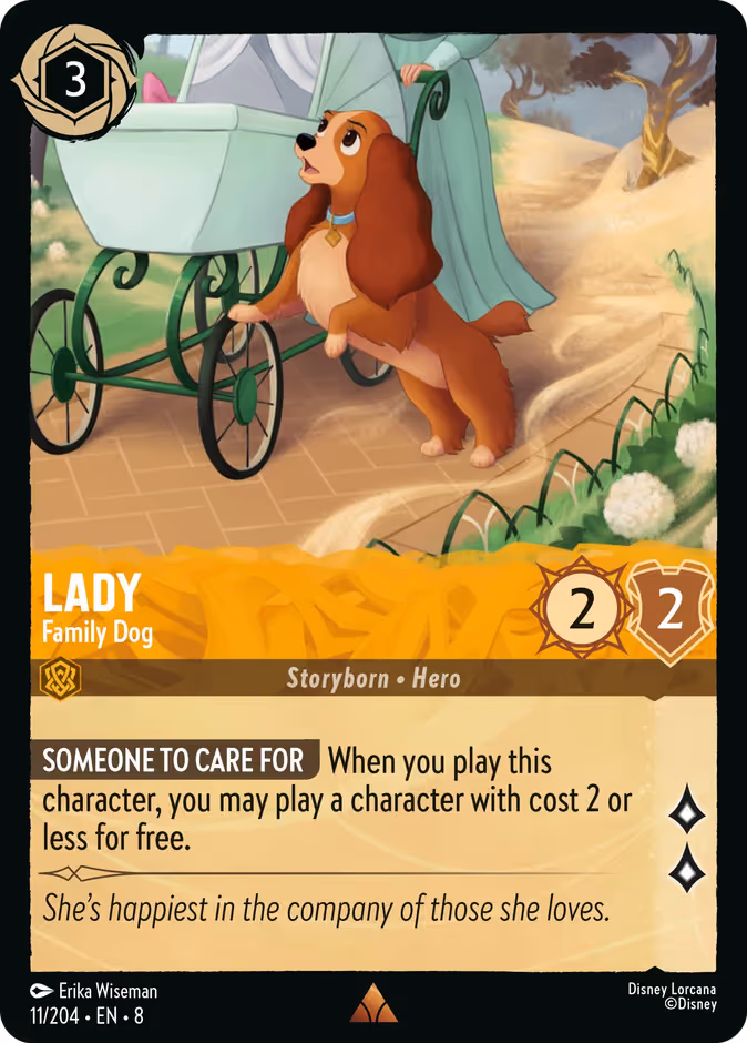 Lady - Family Dog Lorcana card (11/204, Reign of Jafar)