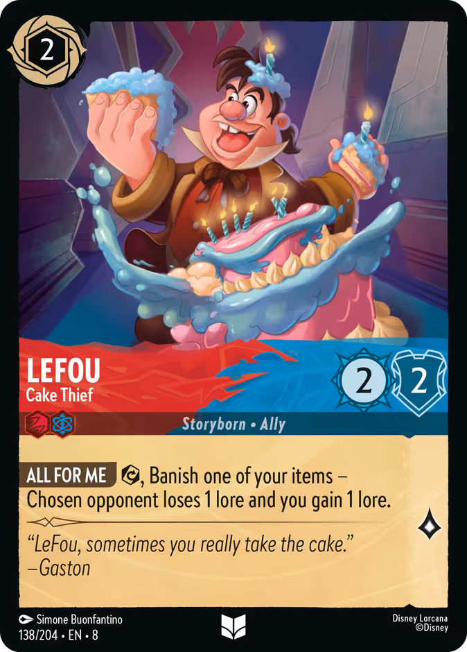 LeFou - Cake Thief Lorcana card (138/204, Reign of Jafar)