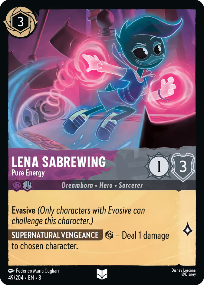 Lena Sabrewing - Pure Energy Lorcana card (49/204, Reign of Jafar)