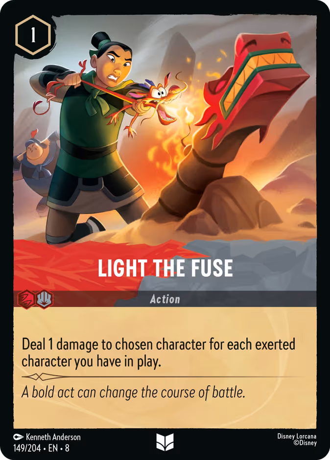 Light the Fuse Lorcana card (149/204, Reign of Jafar)