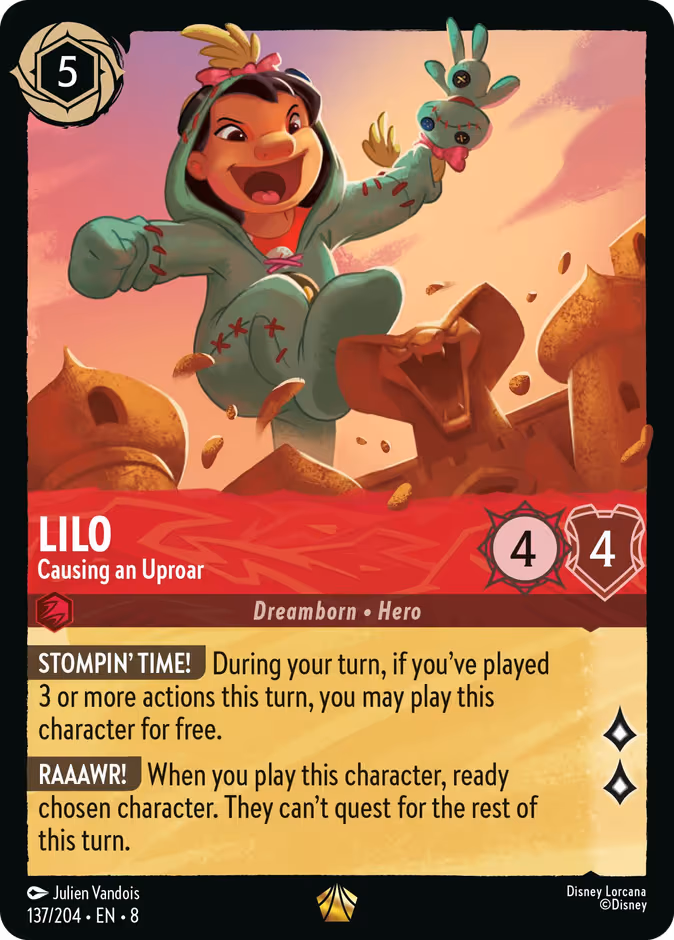 Lilo - Causing an Uproar Lorcana card (137/204, Reign of Jafar)