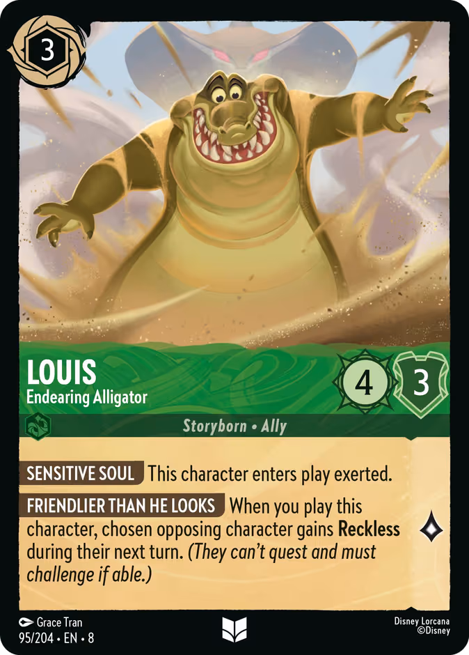 Louis - Endearing Alligator Lorcana card (95/204, Reign of Jafar)