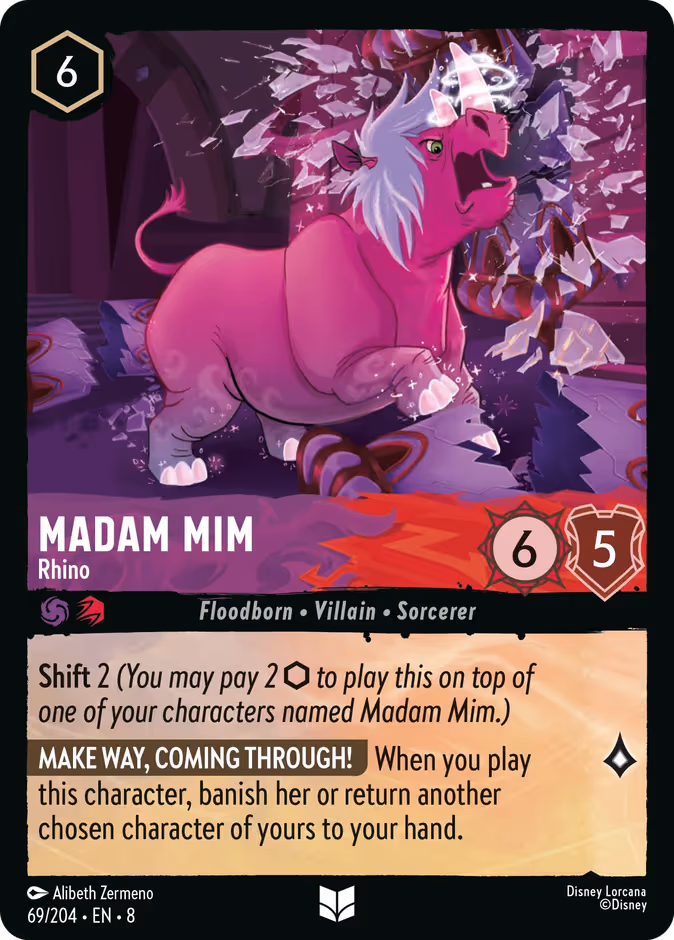 Madam Mim - Rhino Lorcana card (69/204, Reign of Jafar)