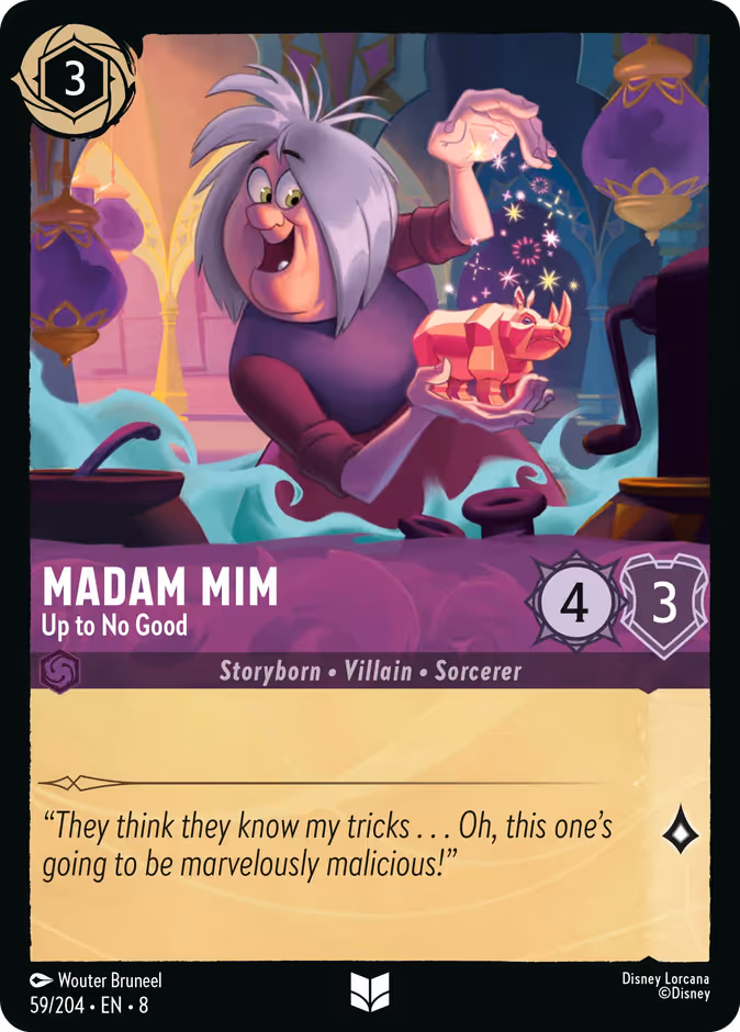 Madam Mim - Up to No Good Lorcana card (59/204, Reign of Jafar)