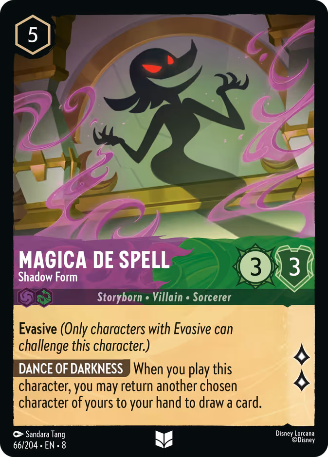 Magica De Spell - Shadow Form Lorcana card (66/204, Reign of Jafar)