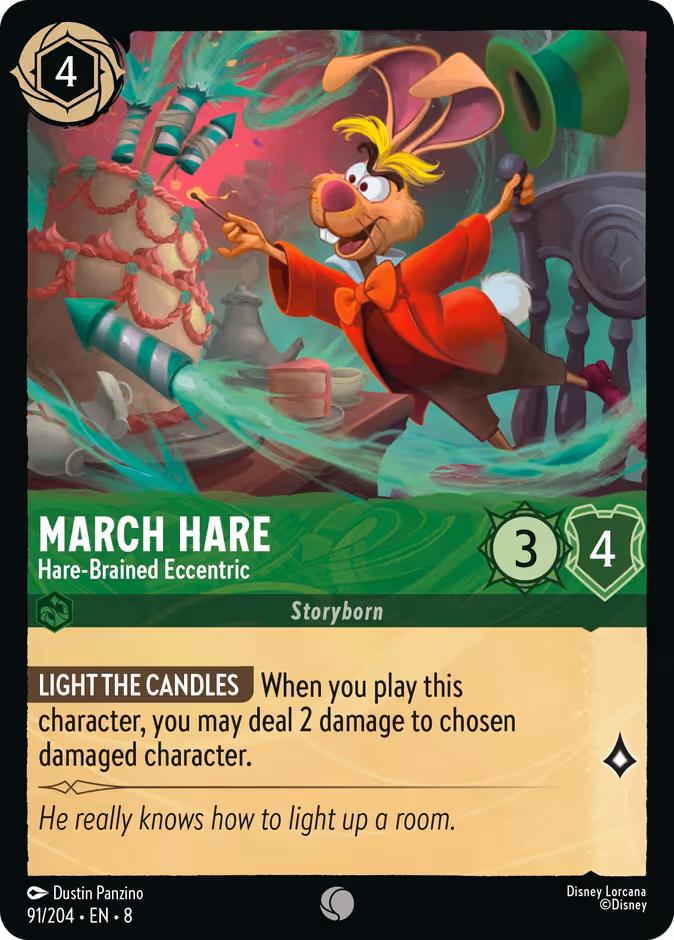 March Hare - Hare-Brained Eccentric Lorcana card (91/204, Reign of Jafar)