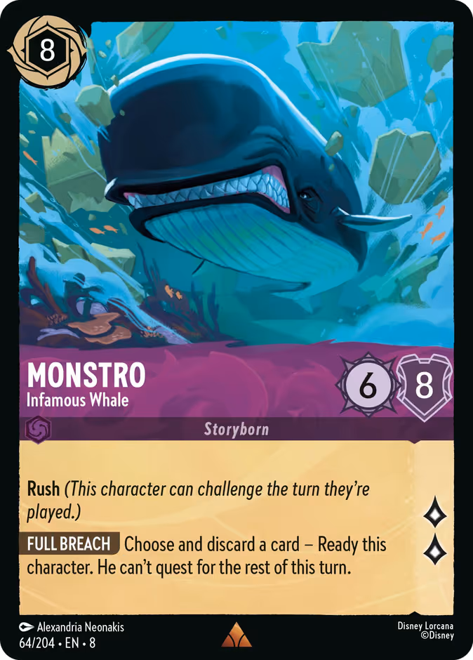 Monstro - Infamous Whale Lorcana card (64/204, Reign of Jafar)