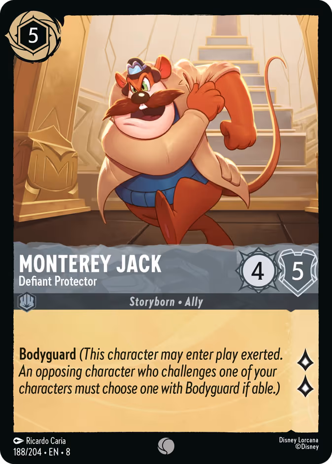 Monterey Jack - Defiant Protector Lorcana card (188/204, Reign of Jafar)