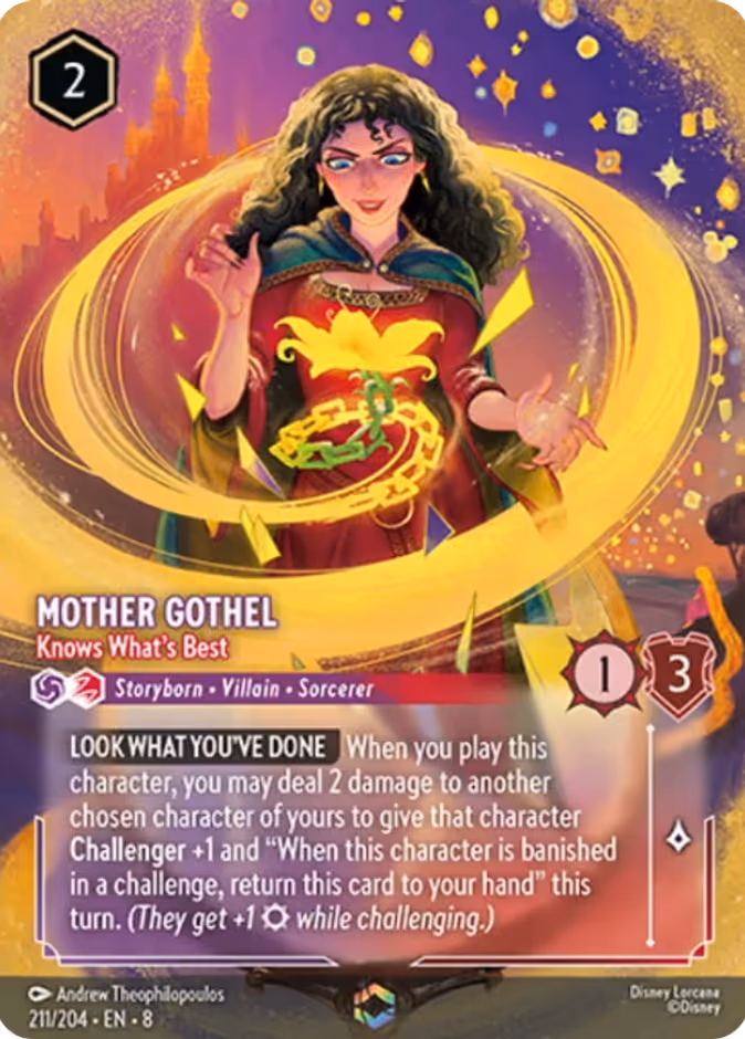 Mother Gothel - Knows What's Best Lorcana card (211/204, Reign of Jafar)