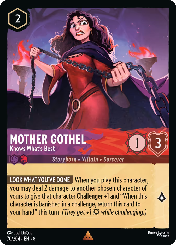 Mother Gothel - Knows What's Best Lorcana card (70/204, Reign of Jafar)