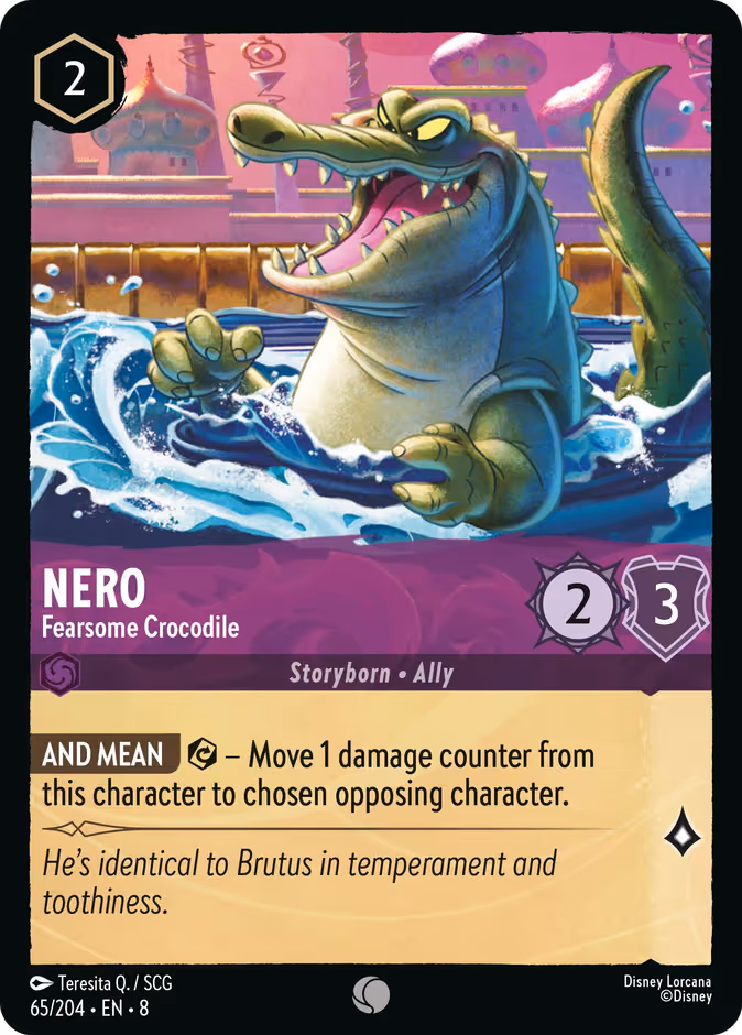 Nero - Fearsome Crocodile Lorcana card (65/204, Reign of Jafar)